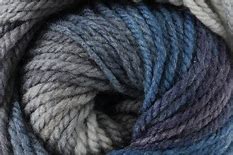 Hayfield Spirit Chunky 417 Breeze made with acrylic and wool.